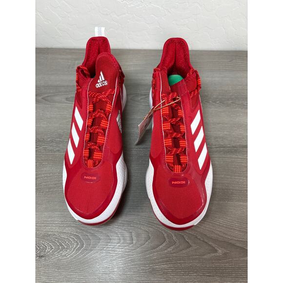 Adidas Icon 7 Boost Baseball Cleats Metal Size 6.5 Red White New With Tags - Picture 5 of 8